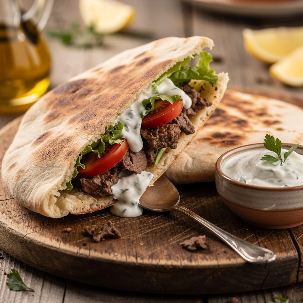 Lamb Pita with Tzatziki