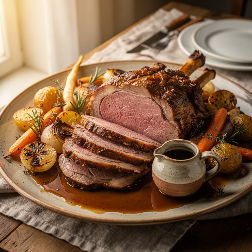 Sunday Roast Lamb with Roasted Vegetables