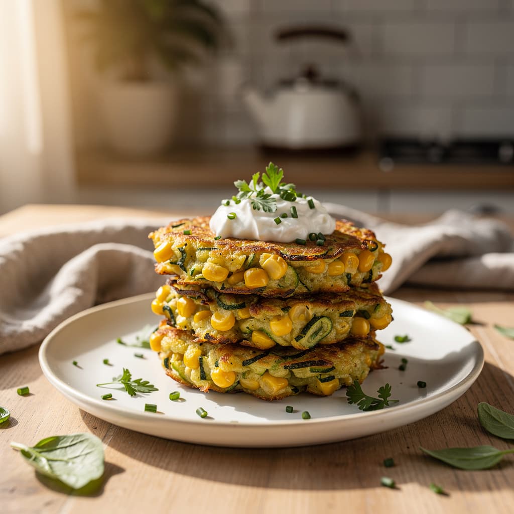 Zucchini and Corn Fritters